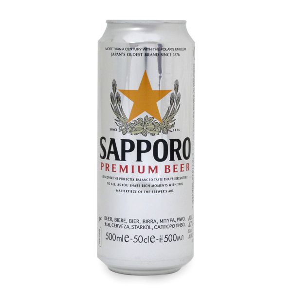 Пиво Sapporo (Саппоро) св 4,7% 0,5 ж/б Канада от компании Нортэна