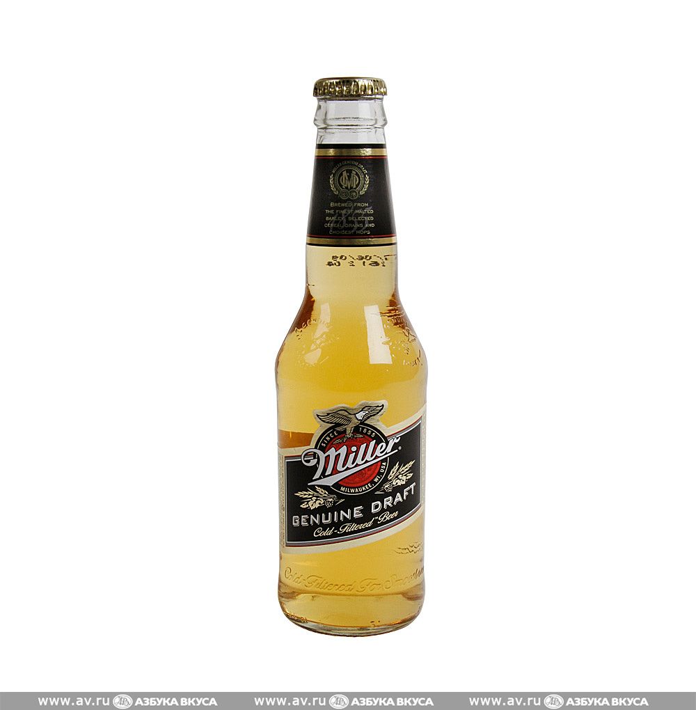 Пиво Miller (Миллер) св 4,7% 0,33 л ст Чехия от компании Нортэна