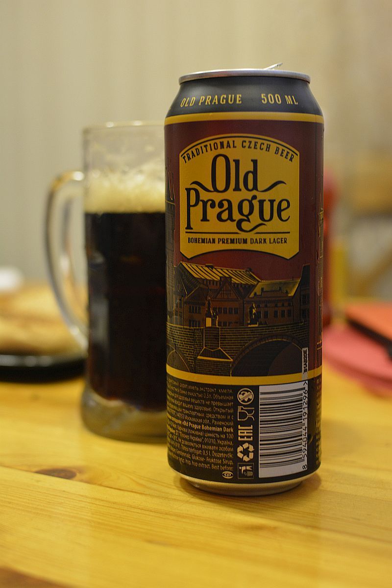 Пиво Олд Прага Дарк Лагер темн.4,4% ж.б от компании Нортэна