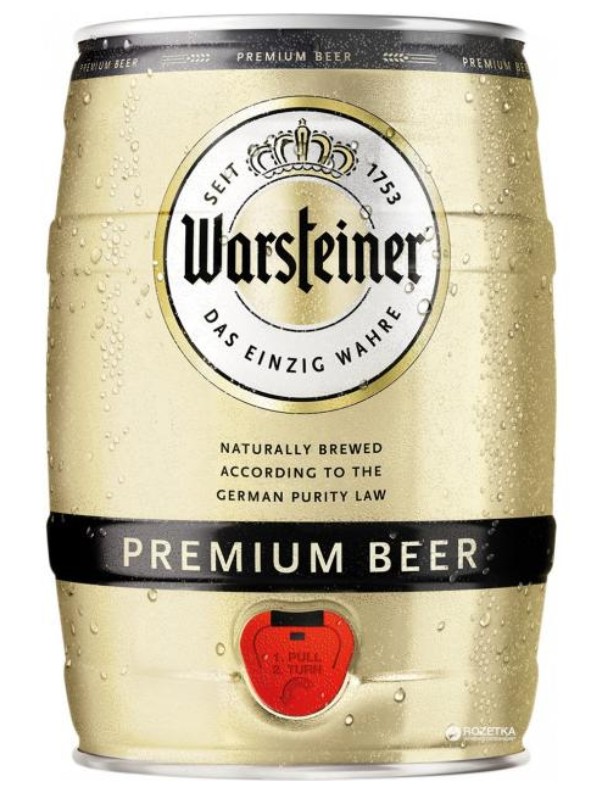 Пиво  Beer Market Варштайнер Премиум Бир / Warsteiner Premium Beer 5л. алк.4,8% ж/б от компании Нортэна