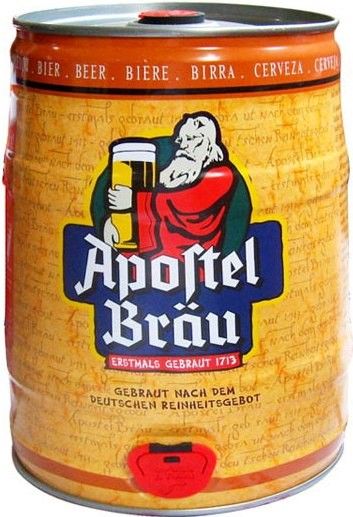 Пиво Apostel Bräu (Апостол Брау) св 5% 5,0 ж/б Германия  от компании Нортэна
